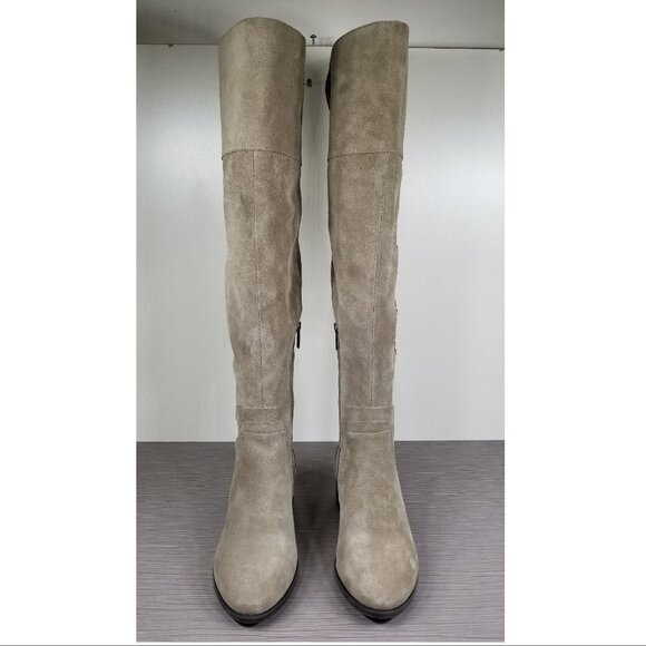 Vince Camuto Kreston Over-The-Knee Boot, Beige Leather, Womens Size 5.5 M / 36 - Picture 2 of 8